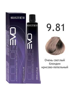 Краска "COLOREVO" 9,81 очень светлый блондин ирисово-пепельный