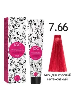 7.66 JOC Крем-краска 100 мл Блондин красный интенсивный