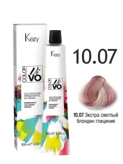 10.07 Kezy Color Vivo Перманентная крем-краска 100мл Экстра светлый блондин глициния