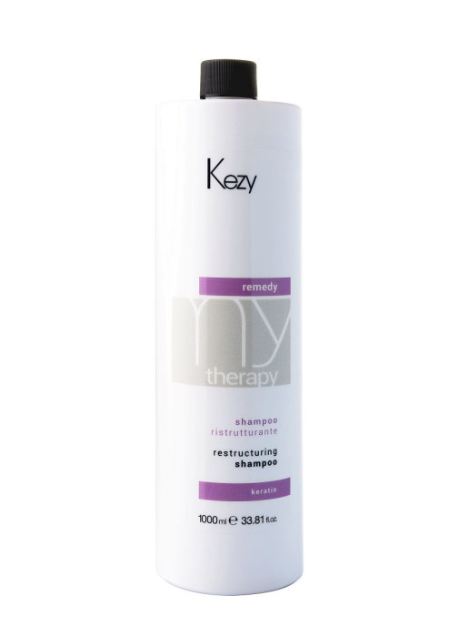 Шампунь реструктурирующий с кератином Kezy MT Remedy Restructuring shampoo 1000 мл 