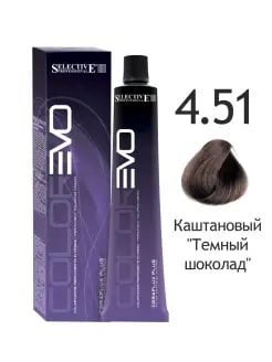 Краска "COLOREVO" 4,51 каштановый "Темный шоколад"