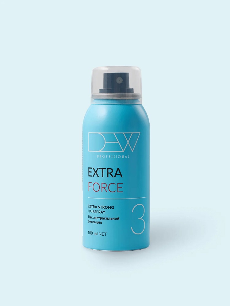 DEW PROFESSIONAL EXTRA FORCE Лак экстрасильный (Голубой), 100 мл
