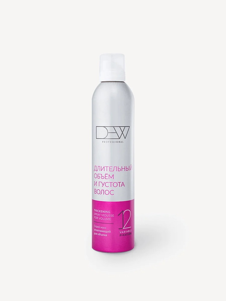 DEW PROFESSIONAL THICKENING SPRAY MOUSSE FOR VOLUME СПРЕЙ-МУСС  уплотняющий для объёма (1/2) 300 мл