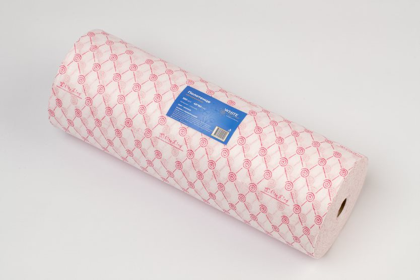 Полотенце 45*90 спанлейс, рул, 100 шт розовый