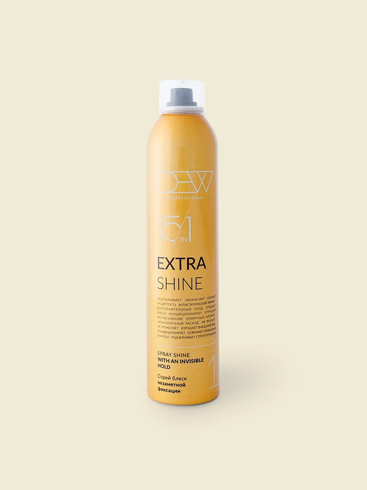 DEW PROFESSIONAL EXTRA SHINE CПРЕЙ-БЛЕСК НЕЗАМЕТНОЙ ФИКСАЦИИ (1) 300 мл.