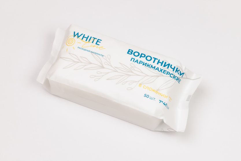 Воротнички (спанлейс 40) 7*40см, уп Z fold 50 шт 
