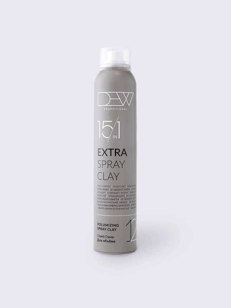 DEW PROFESSIONAL EXTRA SPRAY CLAY СПРЕЙ ГЛИНА ДЛЯ ОБЬЕМА (1/2) 200 мл